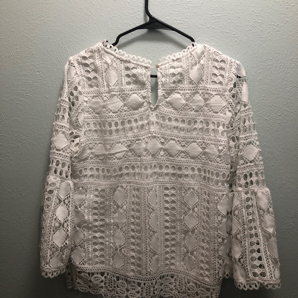 White Patterned Top! - Picture 2 of 2